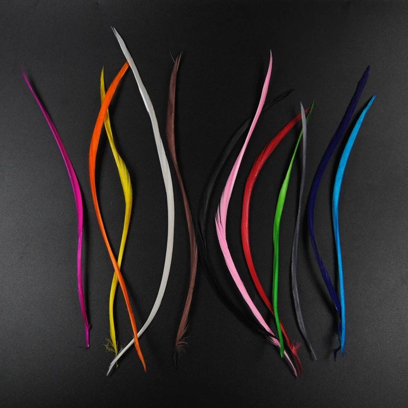 12 Uds ganso Biots pluma Beadhead Príncipe Ninfa cola ala caso piedra atado de moscas Material negro blanco marrón rojo verde rojo azul - imagen 2