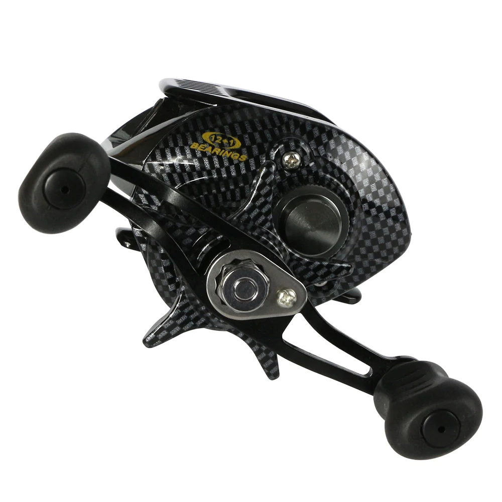 Carrete de Baitcasting con ratio de engranaje de alta velocidad, 12 + 1 BB, sistema de freno magnético y centrífugo, pesca de carpa - imagen 2