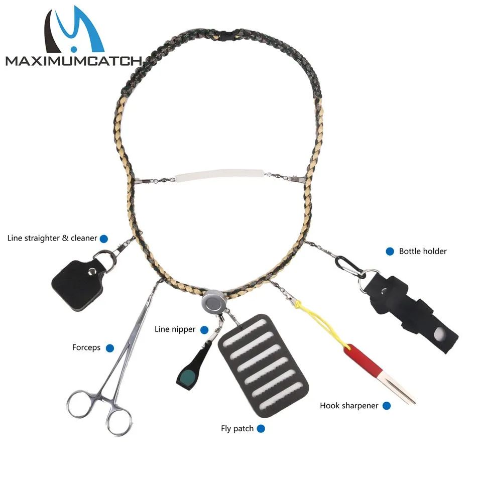Maximumcatch Cordón de pesca con mosca con limpiador de línea de pinzas de pesca, herramientas de soporte de parche de pinza - imagen 2