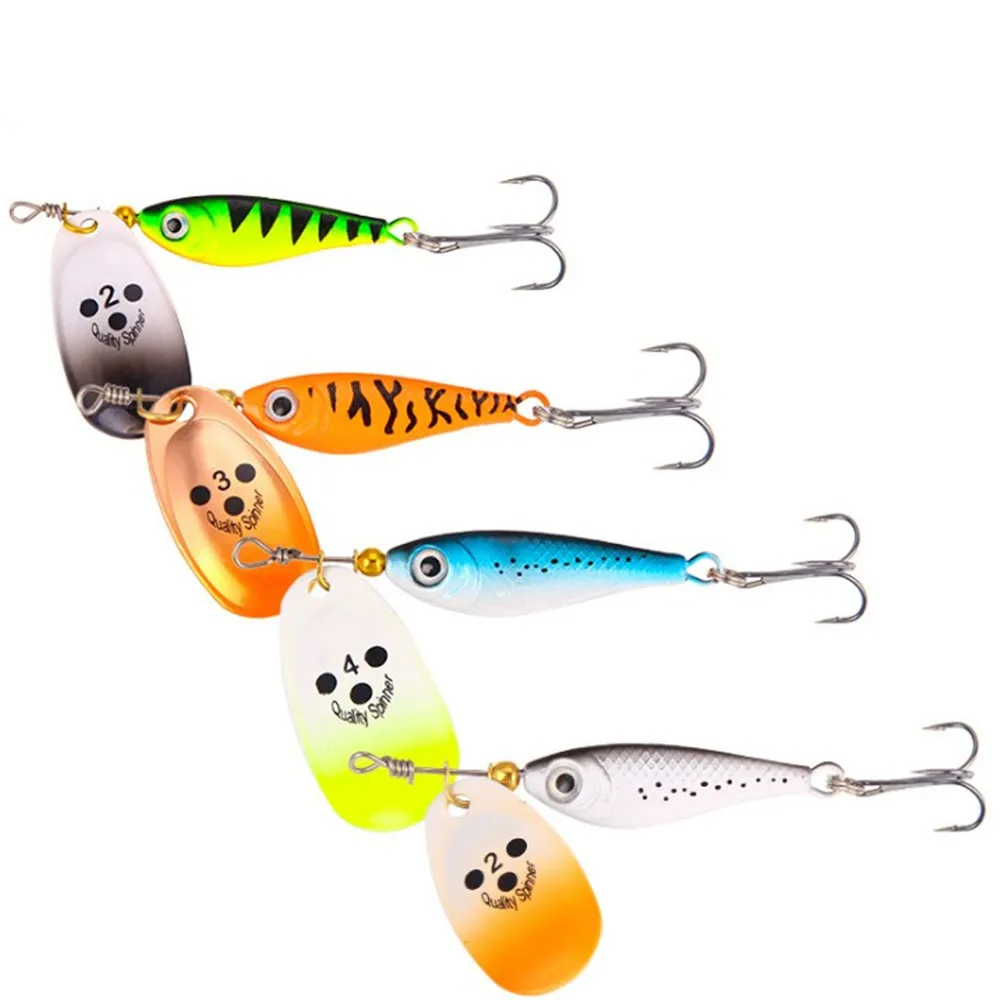 Señuelos giratorios de Metal para pesca, cebos duros giratorios de 11g, 15g y 20g, con lentejuelas, accesorios de pesca, 1 unidad - imagen 2