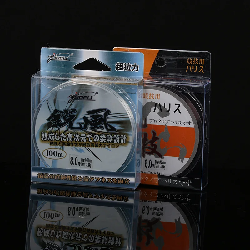 3 unids/lote 100m seda cruda japonesa mejor monofilamento Material de nailon línea de pesca 10,36-40,56 lb línea de pesca súper tensión - imagen 2