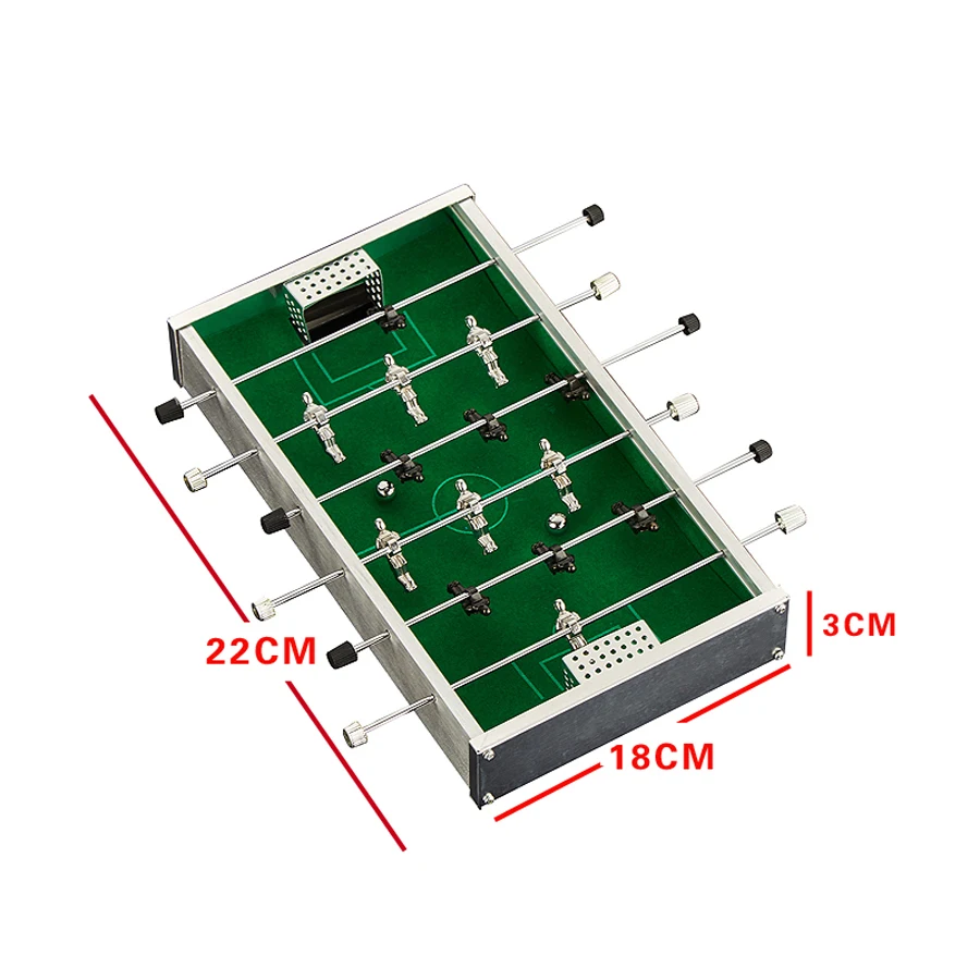 Mini Mesa de fútbol de aleación de aluminio para niños, juguete de mesa de Futbolín de Metal, regalo para niños, juego de mesa de futbolín multicolor - imagen 2