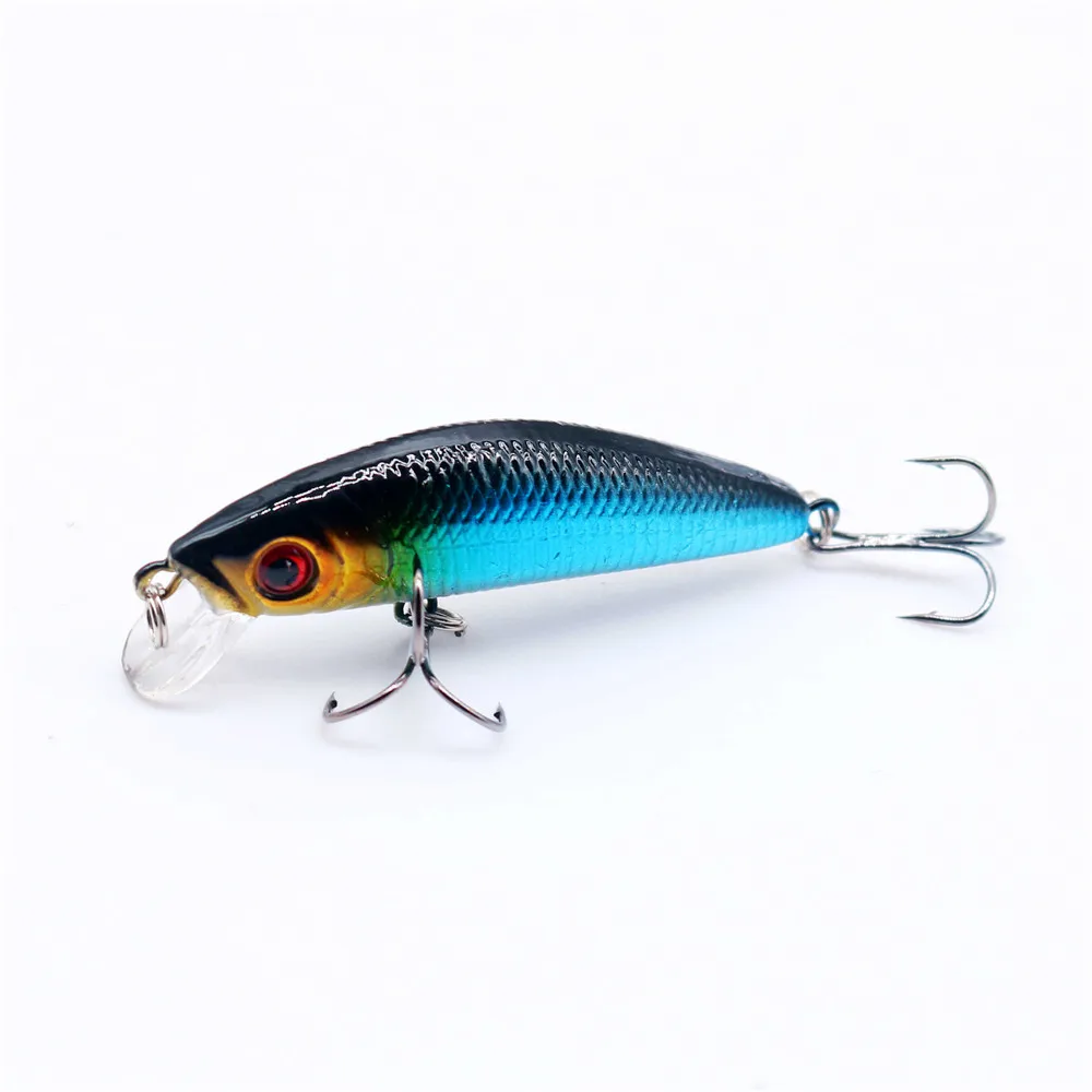 1 Uds. Señuelo de pesca clásico Minnow 7cm 8g ojos 3D cebo duro pez falso Crankbait Wobblers Artificial Swimbait Peche aparejos de pesca - imagen 3
