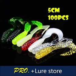 Grub Señuelo Blando 5cm – Colores surtidos para pesca