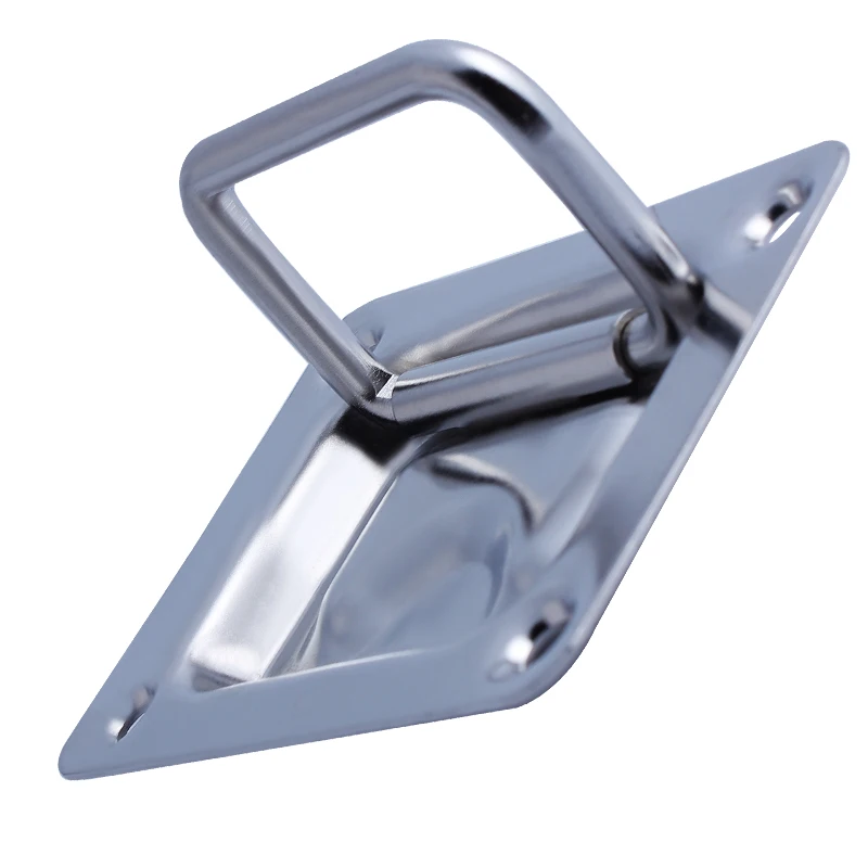 Manija de elevación de barco de acero inoxidable, anillo de tracción de casillero de yate marino, accesorios de piezas de barco de 3 ", 2 piezas - imagen 4