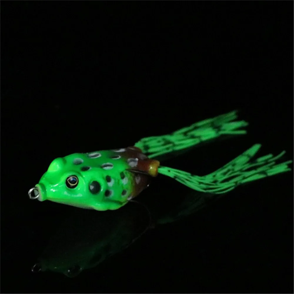 Cebo de silicona suave de alta calidad, 4cm, 6g, señuelo de pesca de rana de simulación de agua superior, anzuelos triples, conjunto Artificial, cebo de natación en el mar, 1 ud. - imagen 3