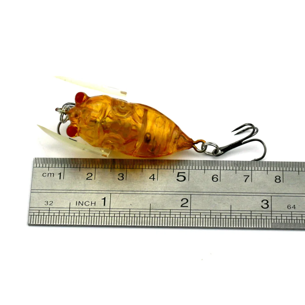 HENGJIA-señuelo de Pesca piezas, cebo duro de simulación de insectos, Crankbait, aparejos Wobblers, 6g, 4,2 cm - imagen 5
