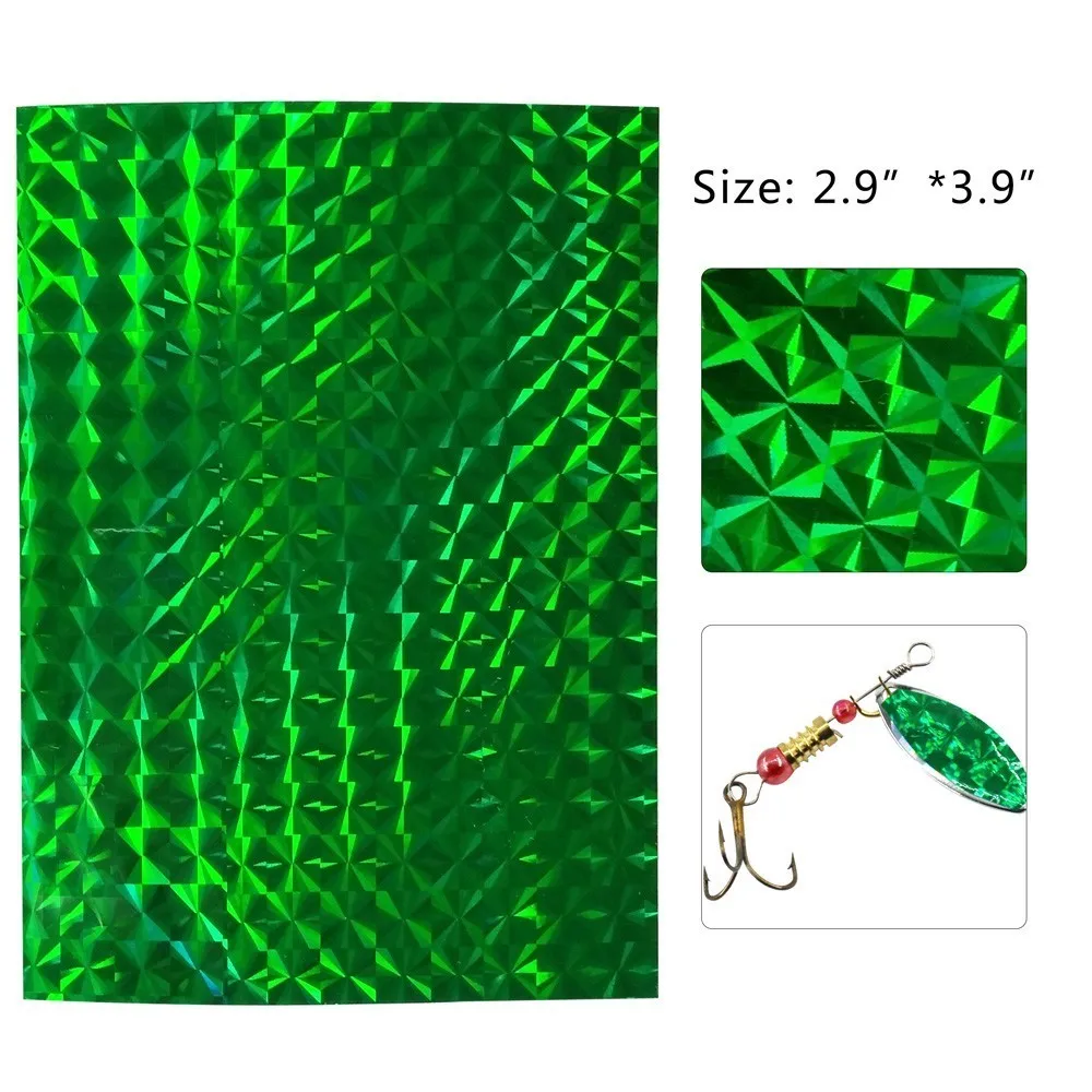 Este vibrante material holográfico verde es perfecto para agregar un toque de elegancia a cualquier proyecto