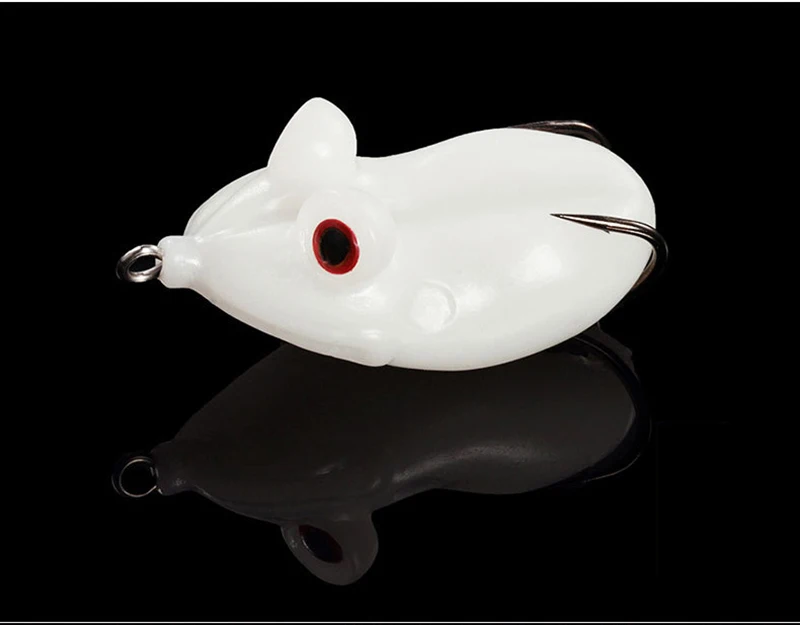 Señuelo de rana de 5 colores, cebo de pesca Artificial suave, ojos 3D, Topwater, Wobbler, para Pike, cabeza de serpiente, B274, 14g, 4,5 cm, 20 unids/lote - imagen 4