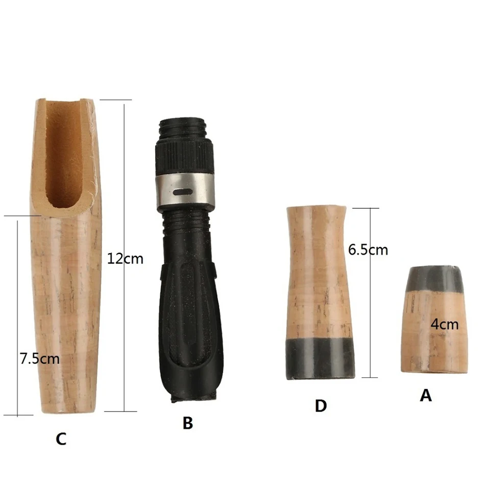 1 juego de kit/paquete de 4 secciones de material EVA, mango de varilla de corcho falsificado, mango más carrete giratorio, varilla de asiento, reparación DIY, juego combinado de reinstalación, piezas - imagen 4