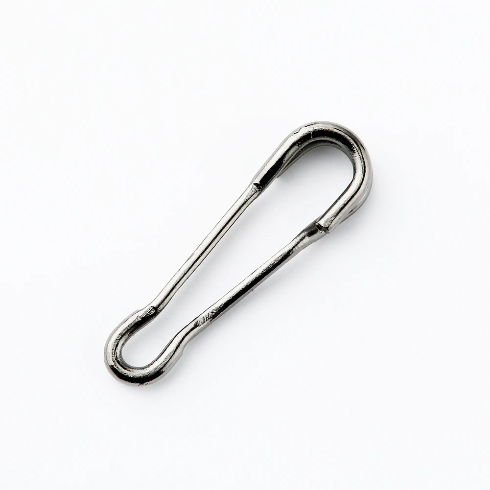 Conector de pesca de acero inoxidable, señuelo de gancho a presión, barril giratorio de cierre rápido, accesorios de seguridad para peces, anillo alimentador, herramienta de carpa, 10 Uds. - imagen 3