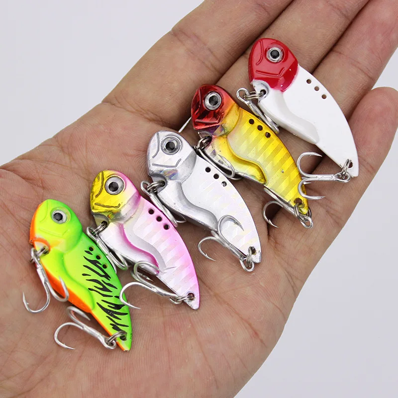 Señuelo de pesca Artificial VIB, cebo de Metal, 7,5g, 12g, cucharas largas fundidas, gancho de ranura de sangre, cebo duro, 1 pieza, venta - imagen 2