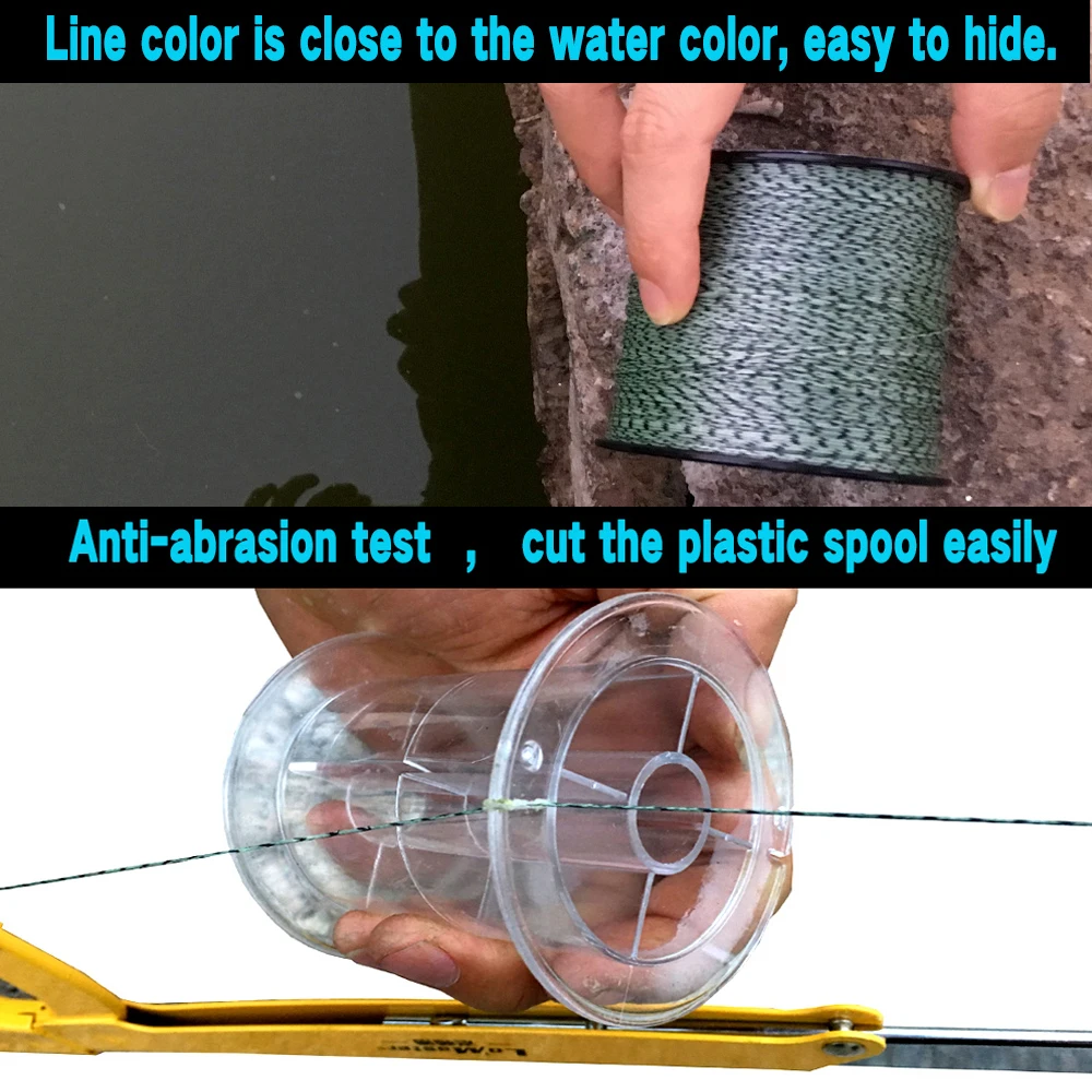 GHOTDA-línea de pesca trenzada de 8 hebras, 100M, 300M, 500M, 1000M, PE, alambre de pesca de camuflaje para agua salada, superfuerte, 22LB-78LB - imagen 5