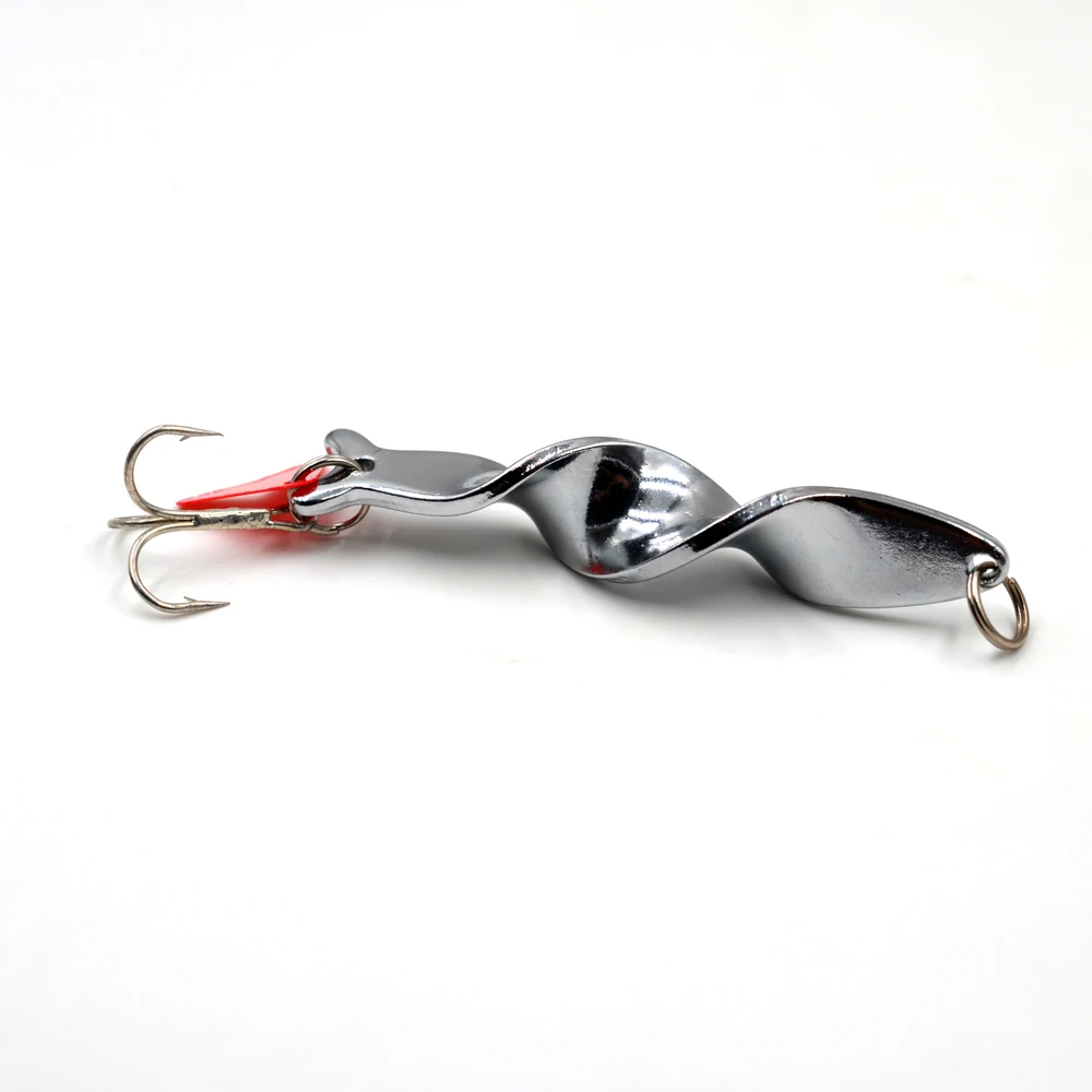 MNFT-señuelos de pesca con lentejuelas, diseño especial en espiral, 10/14/21/28g, cuchara, anzuelo triple, Spinner, cebo duro, 1 Uds. - imagen 3