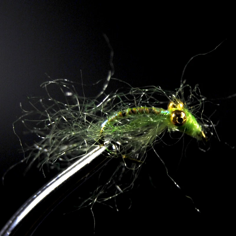 Bimoo-moscas de pesca de hundimiento rápido, anzuelos dorados Crazy Charlie, trucha azul, 8 piezas, #10 - imagen 3