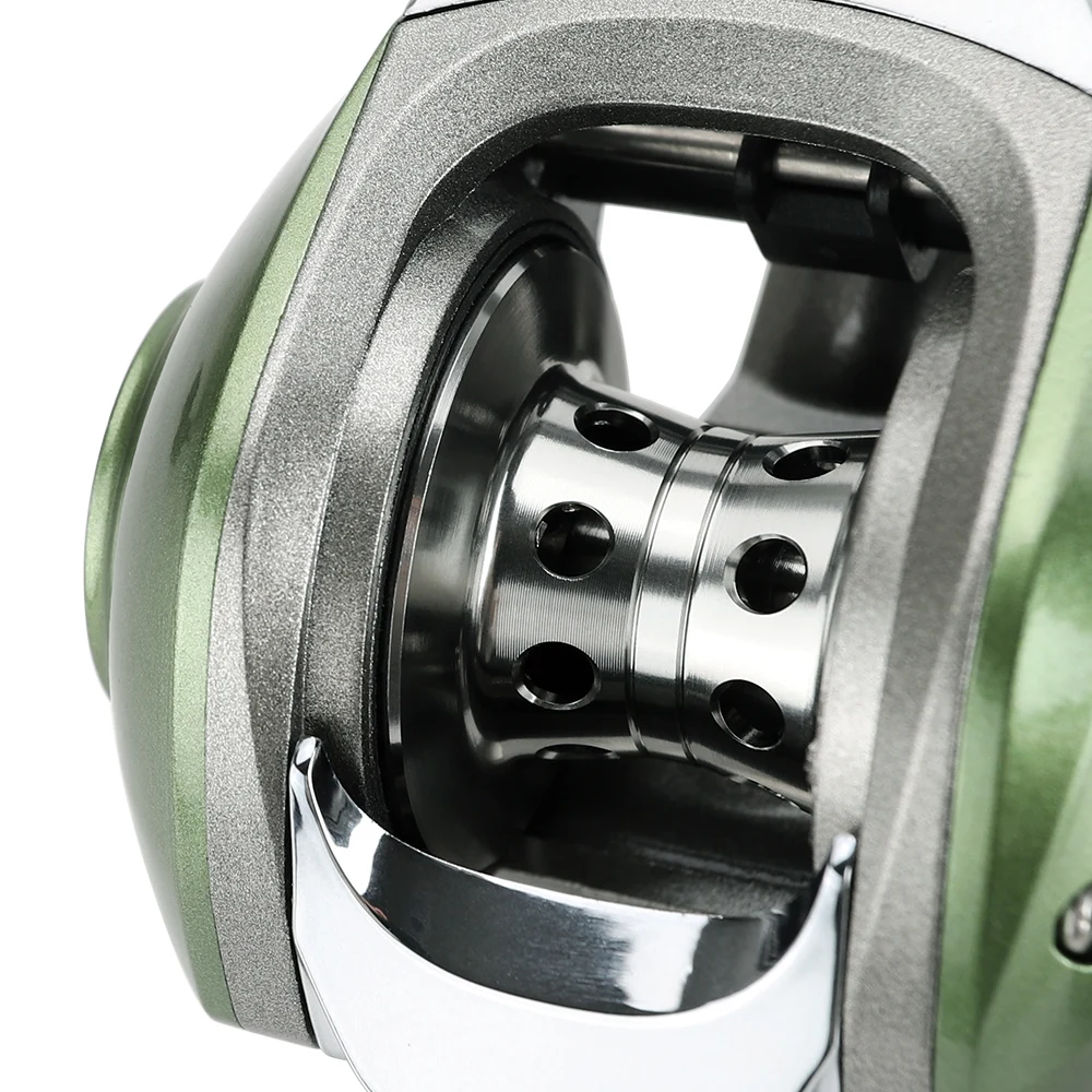 Carrete de pesca de cebo Casting, 17 + 1BB, Ratio 7,1: 1, sistema de freno Dual, señuelo de potencia de arrastre de 8kg, aparejos de pesca de agua salada - imagen 4