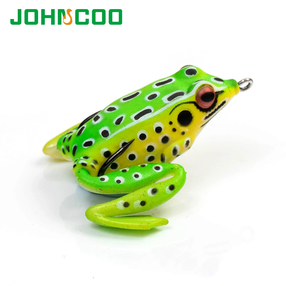 JOHNCOO-señuelo de pesca Artificial, cebo de rana suave de 50mm y 11g, de plástico suave, cabeza de serpiente - imagen 3