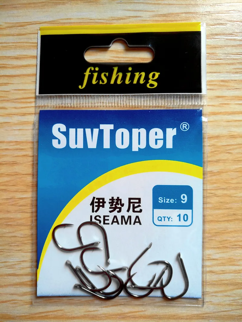 SuvToper-anzuelos de Pesca ISEAMA, anzuelos de acero de alto carbono, anzuelo de carpa, anzuelo de púas japonés, juego de Señuelos de Pesca - imagen 3