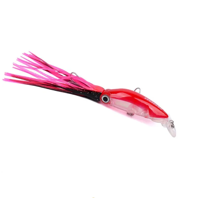 1 Uds cebo para pescar pulpo cebo duro de calamar Wobbler 12 cm/20g 6 colores disponibles Octopus Crank cebo para Lucio ojos 3D - imagen 5