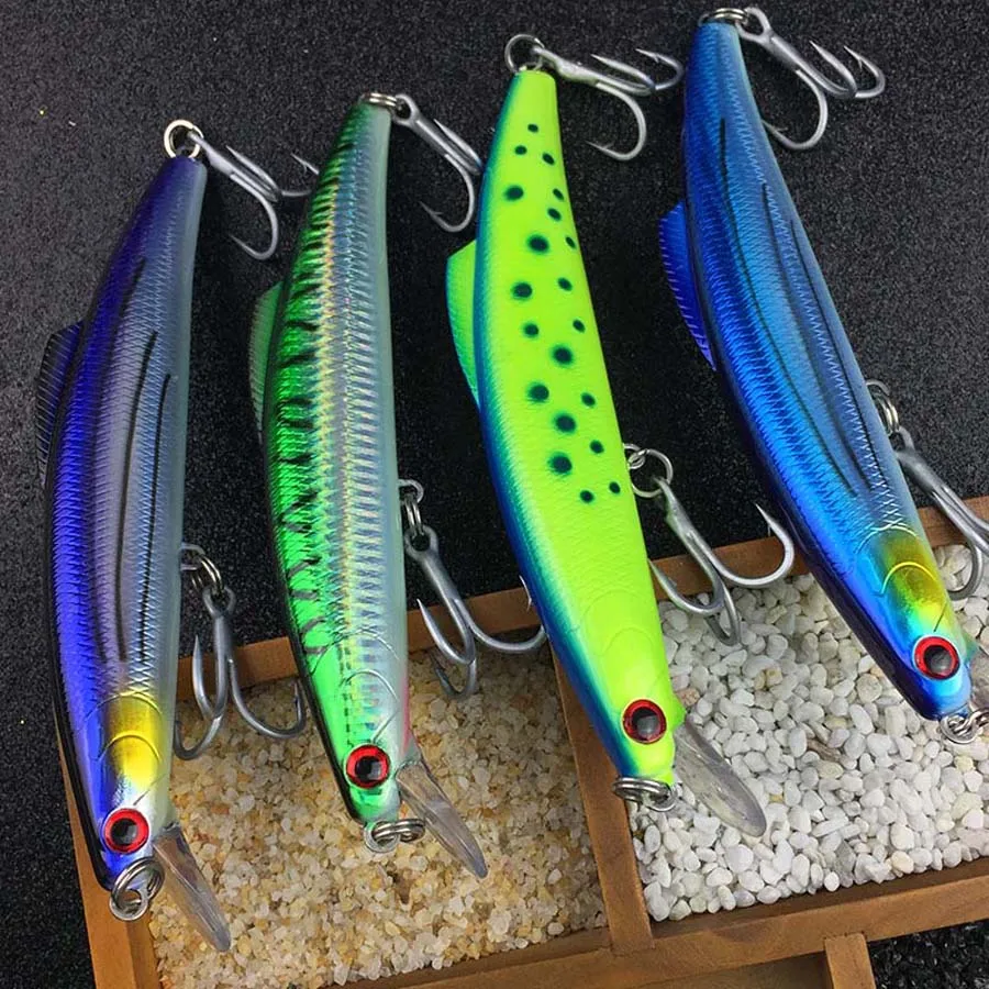 Señuelo de tiro largo para pesca marina, bola de acero integrada, para natación profunda, 96g, 20cm, cebo duro para pececillos, aparejos japoneses Crankbait - imagen 4