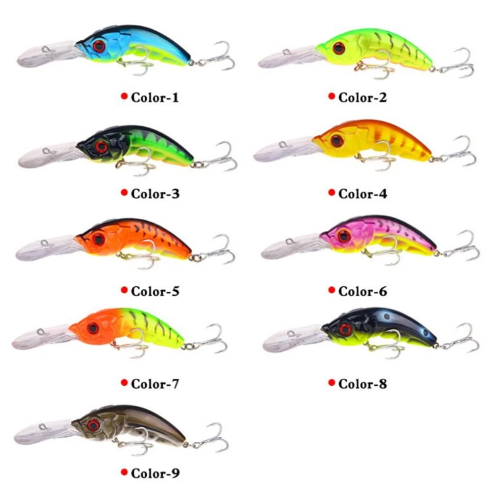 Señuelo de pesca de pececillos láser, cebo duro Artificial flotante, Wobblers de ojo 3D, aparejos de pesca de lubina, Crankbait, 10cm, 13,4g, 1 unids/lote - imagen 5