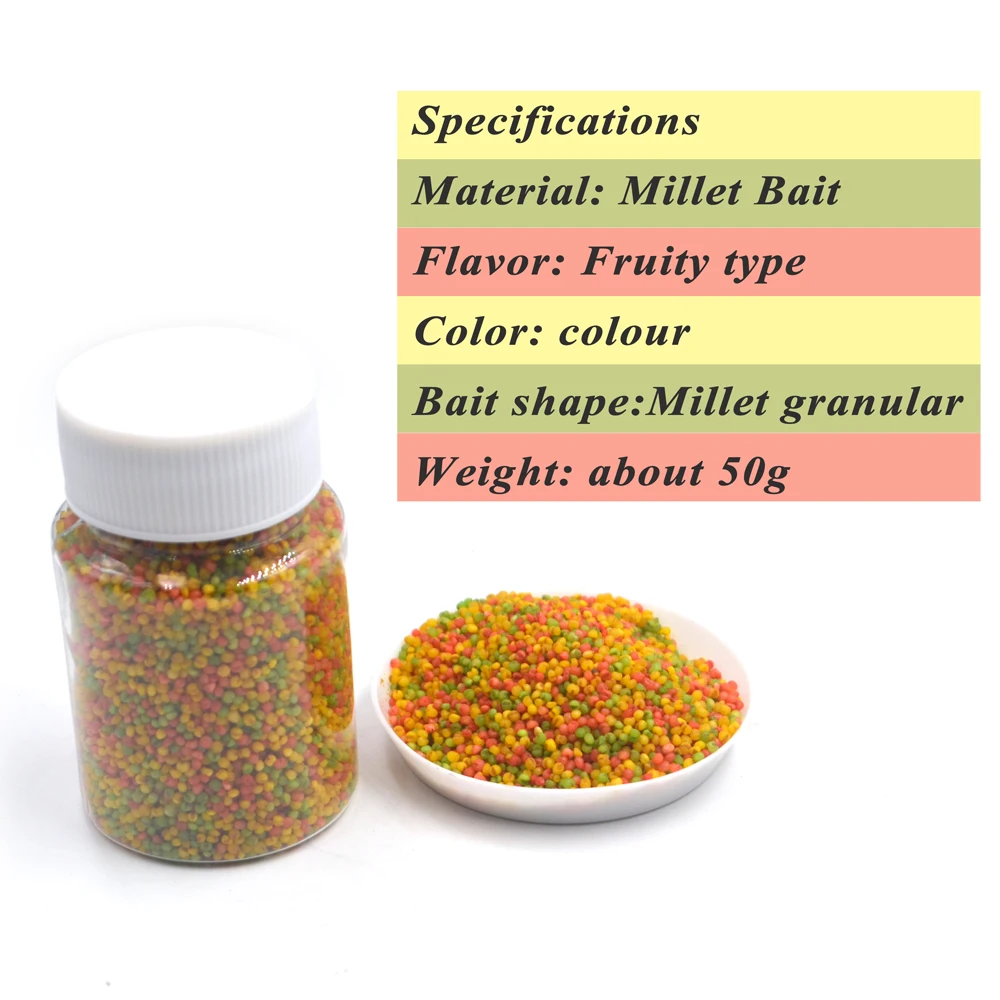 MNFT-cebo alimentador de pesca de carpa, aditivo para hacer boillie, almizcle embotellado, mijo, cebo de tierra, 3 olores, anzuelo vacío, cebos de señuelo - imagen 2