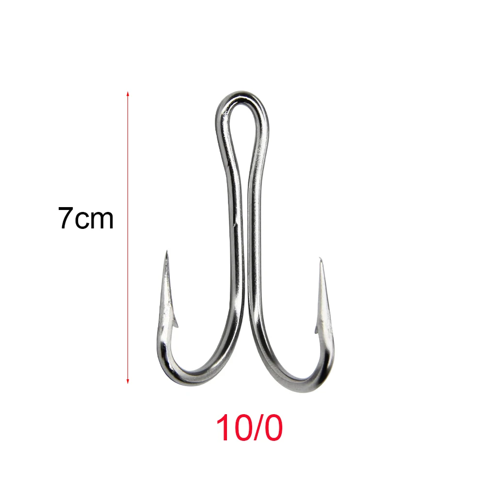 JSM-anzuelos dobles de pesca de teel inoxidable para agua salada, anzuelos dobles para pescar lubina, 30 unidades por lote - imagen 3