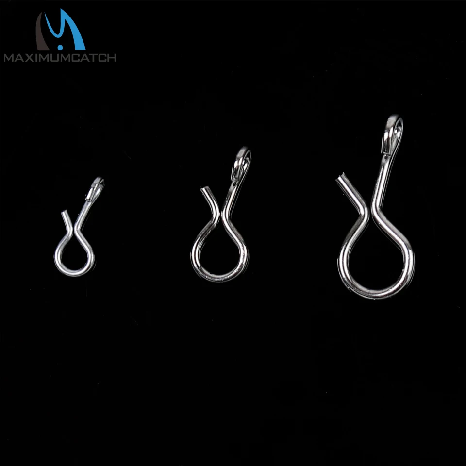 Maximumcatch 50 ganchos a presión de cambio rápido - 3 tamaños de acero al carbono para señuelos/mouches/aparejos - imagen 5