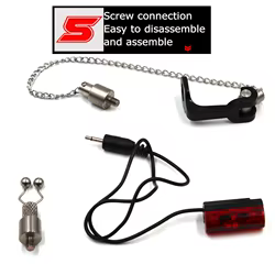 MNFT 1 Uds. Colgador de alarma de mordedura de pesca de carpa de hierro Swinger indicador iluminado LED herramientas duraderas para peces accesorios alarma de pesca