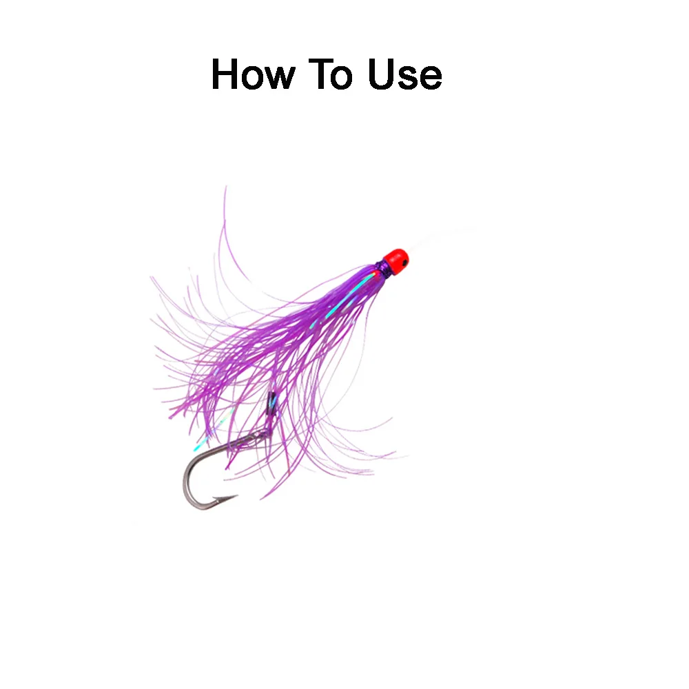 Shaddock señuelo de pesca con cabeza de bala, cola de Mylar Flash Teaser, cebo de falda intermitente, accesorios de pesca, 10 unids/lote por bolsa - imagen 4