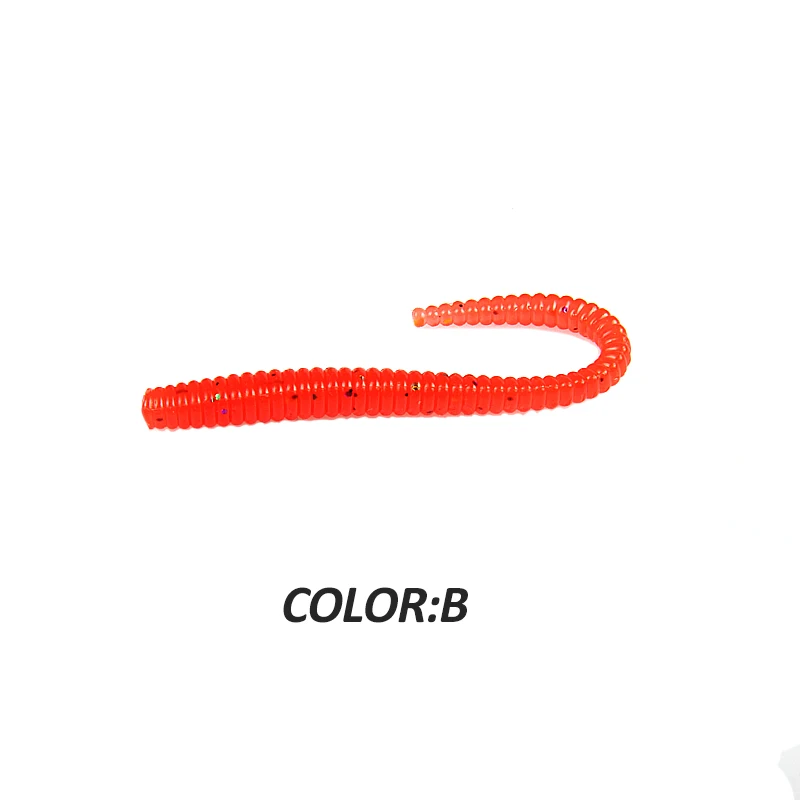 Cebos blandos de gusano supercontinent de hundimiento lento, señuelos de pesca artificiales de 80mm, gusanos de mar, pesca de lombriz de tierra, señuelos blandos Wobblers - imagen 3