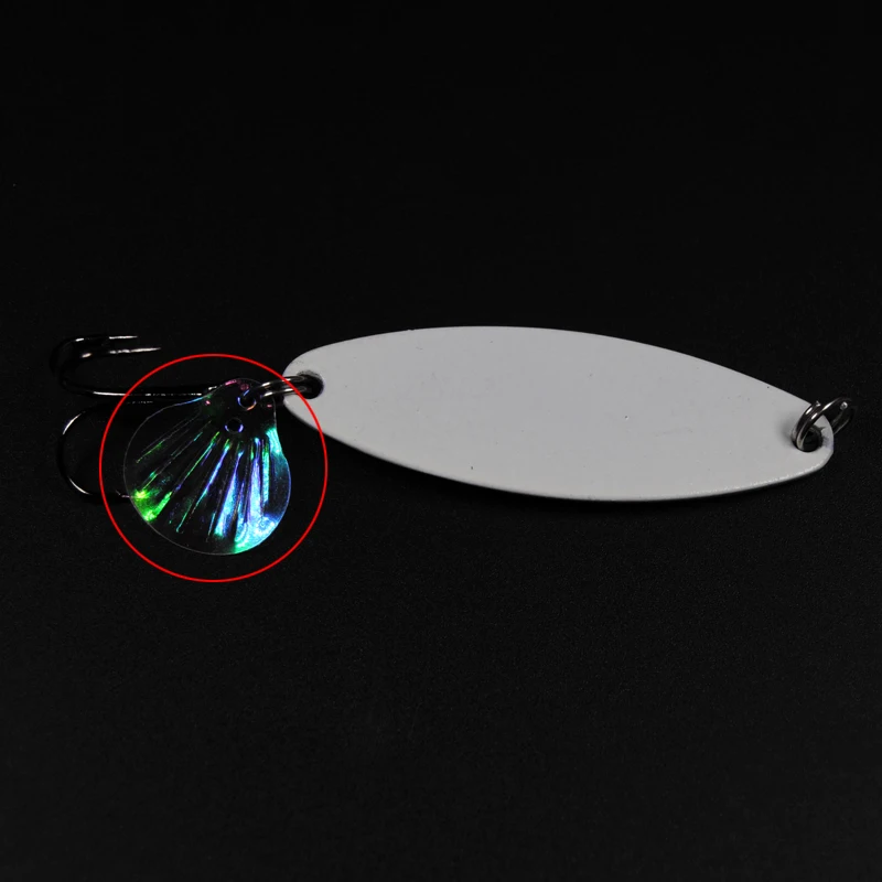 Señuelo giratorio de plástico con forma de perla para pesca, cebo blando para pesca, anzuelo de enmalle, Streamer, atractor brillante, accesorios de cuchara, 30 Uds. - imagen 4