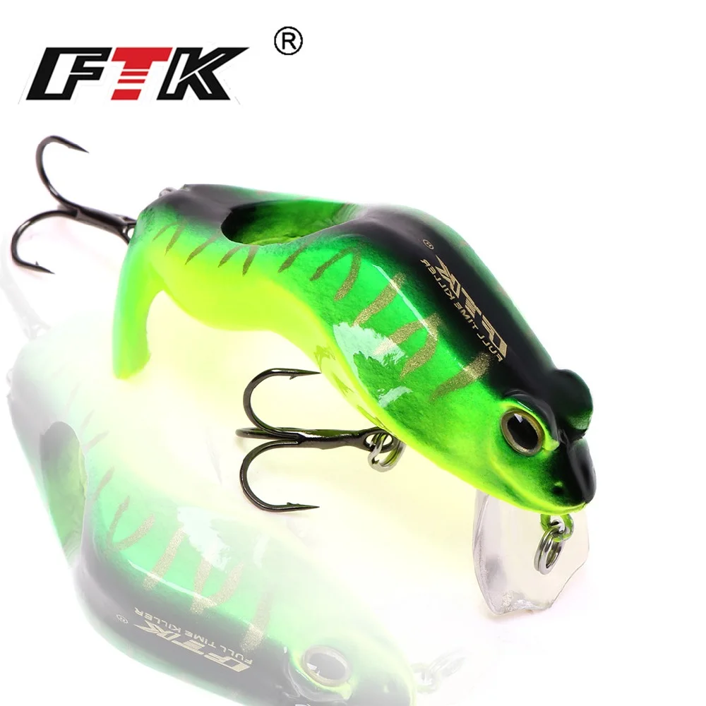 FTK Señuelo rana topwater flotante – Twitching para lubina y lucio
