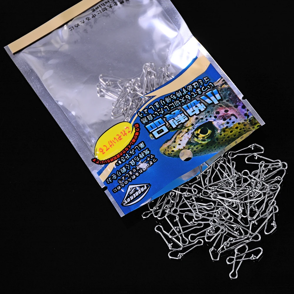 Barril de pesca giratorio enganchado, broche de seguridad giratorio de 12mm-29mm, 0 #-6 #, aparejos de pesca, 100 Uds. - imagen 5