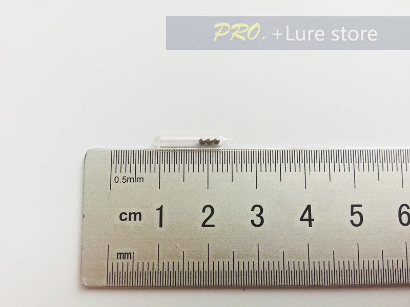 Sonajeros de señuelo de vidrio para cebo blando, accesorios de pesca de 3mm, 4mm y 5mm, tubo de 3 bolas ruidoso, 50 unidades - imagen 4