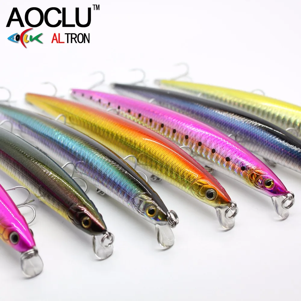 AOCLU-señuelo duro de pesca, anzuelo de pesca de lubina y atún, 150mm, 18,0g, 0,5-1m