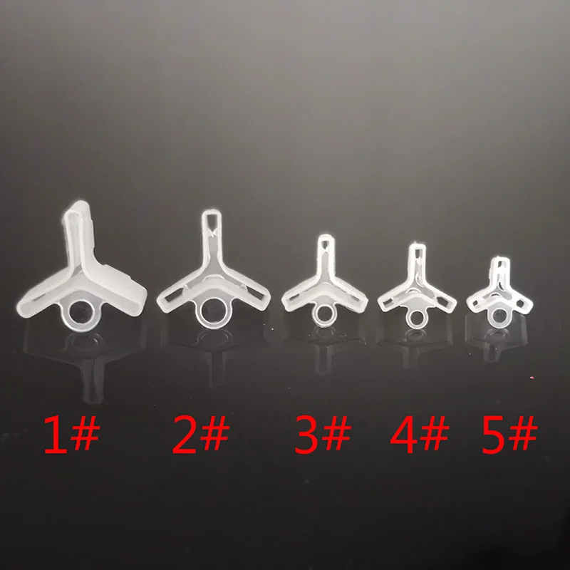 OUTKIT 20 unids/lote, cubiertas protectoras de anzuelos triples de plástico para Señuelos de Pesca, soportes de 5 tamaños, funda, gorros, Protector de seguridad - imagen 3