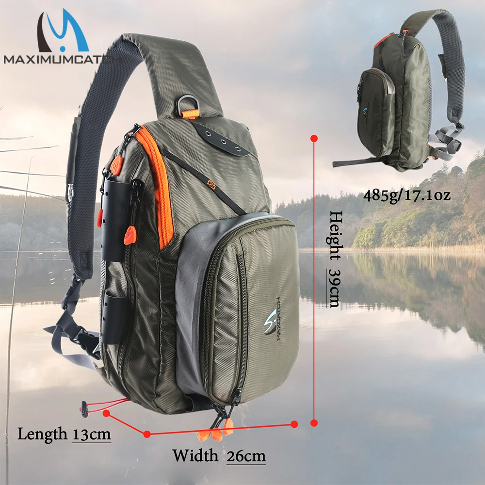 Mochila de pesca Maximumcatch, bolsa de pesca con mosca para deportes al aire libre con parche para mosca - imagen 2