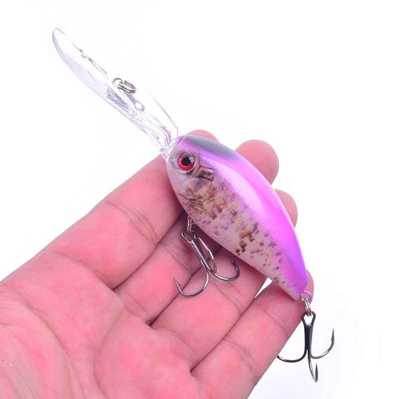 Señuelo de Pesca de pececillos de labio largo, 115mm, 18,5g, impresión 3D ariticial, Wobblers de 6 colores, Crankbait, cebo duro de plástico, Isca, 1 ud. - imagen 5