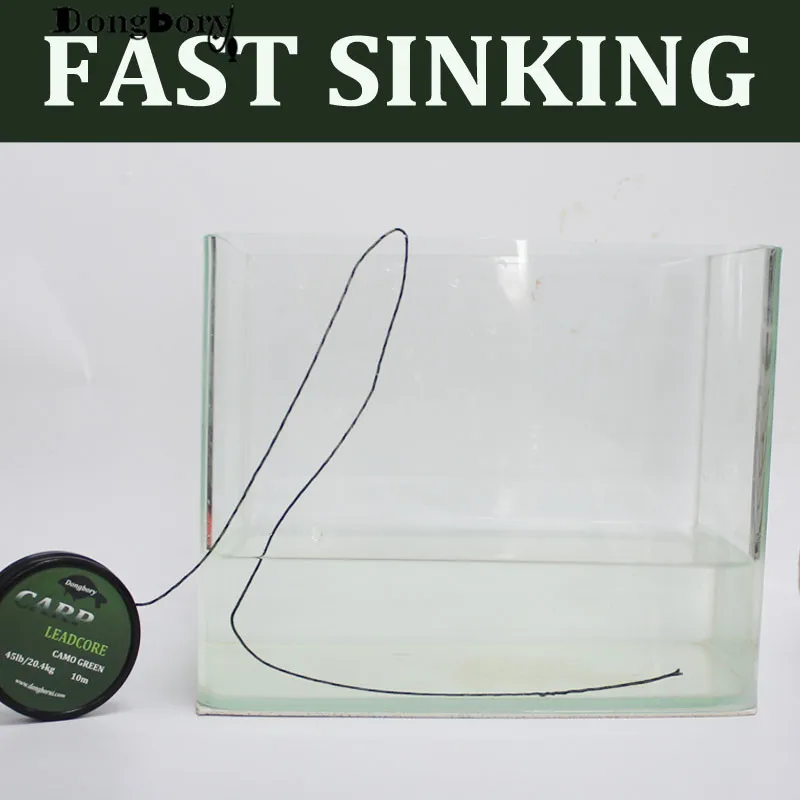 Línea de pesca de carpa Leadcore 35 45 55LB, líder verde de camuflaje, línea de aparejo de carpa con núcleo de plomo, aparejos de plomada trenzados, accesorios de pesca, 10M - imagen 4