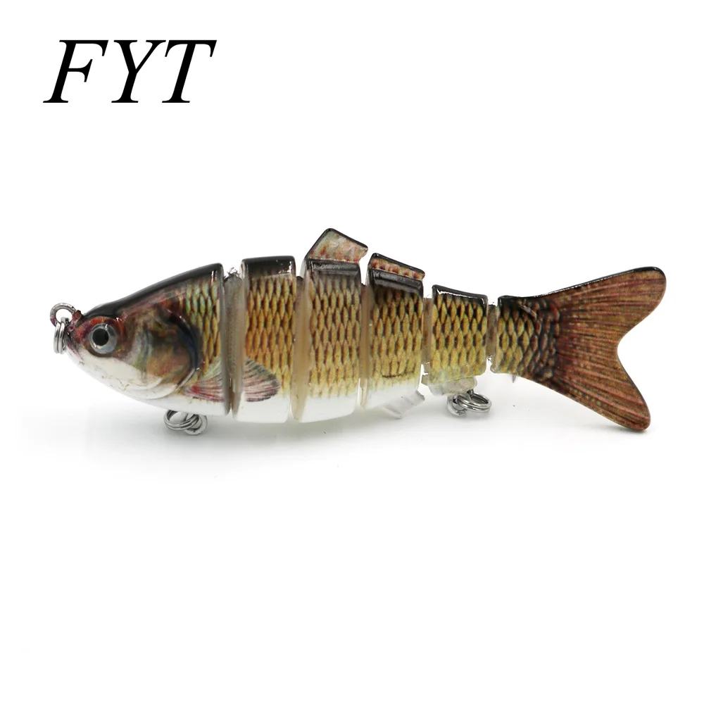 Señuelo de pesca realista, 6 segmentos, Swimbait Crankbait, cebo duro lento 18g 10cm con 6 #, herramientas de pesca - imagen 3