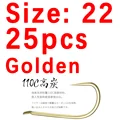 size 22 golden 25pcs