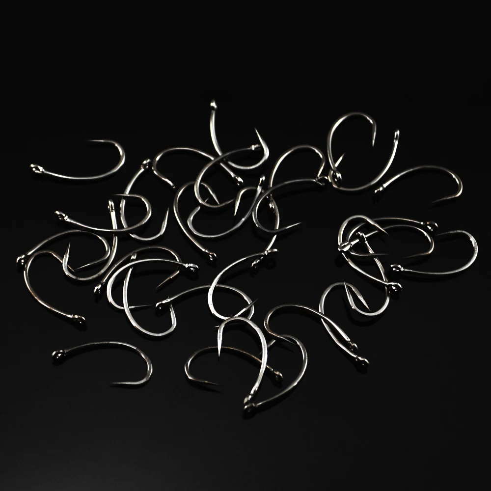 MNFT-anzuelos de pesca de carpa de acero al carbono, anzuelos sin púas para agua dulce y salada, 50 piezas, 6 #8 #10 #4 # - imagen 3