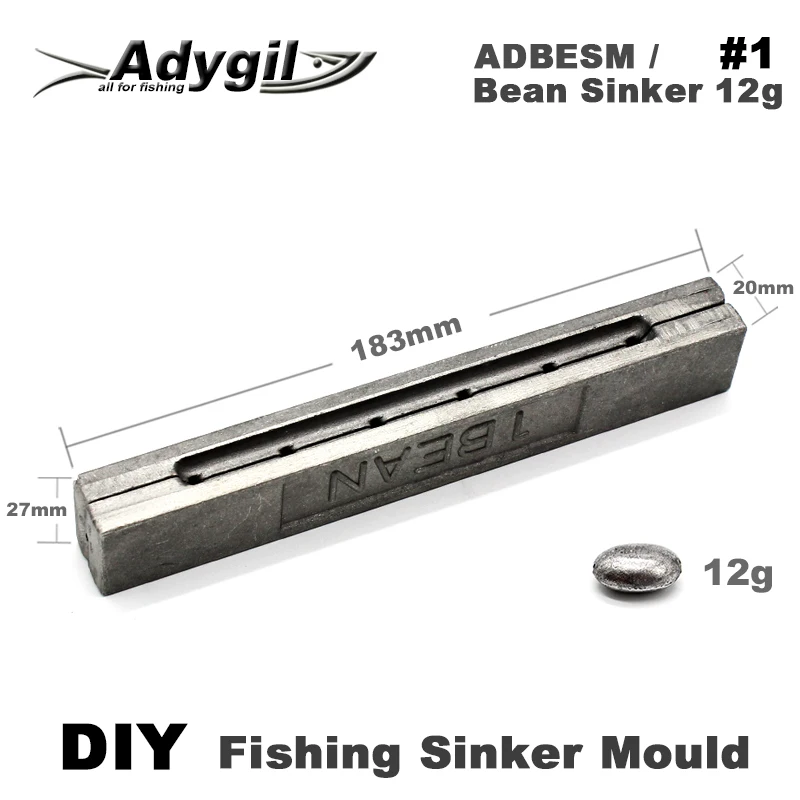 Adygil ADBESM Molde de Plomada para Frijol eficaz – DIY Pesca - imagen 5