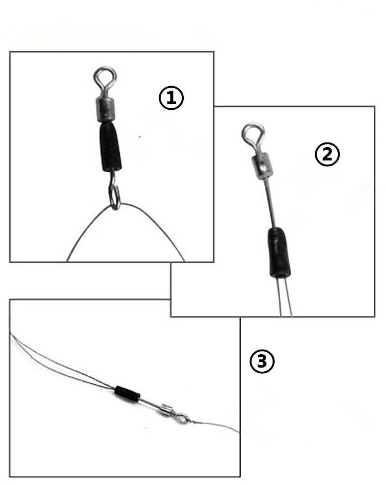 Conector de línea Tippet giratorio de pesca, accesorio con conector a presión de seguridad, Terminal giratorio, 100 piezas - imagen 3
