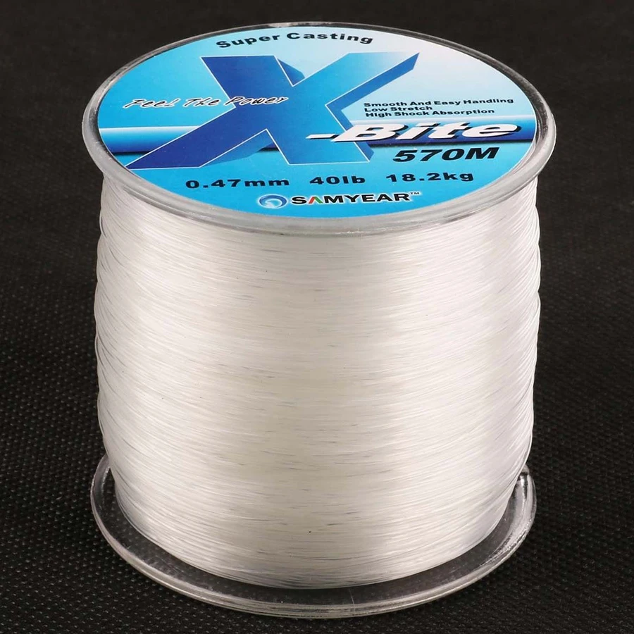 Cuerda de nailon superfuerte para pesca de carpa, hilo de monofilamento de 570m, 40lb, 0,47mm, color blanco y azul claro, Material de Japón - imagen 3