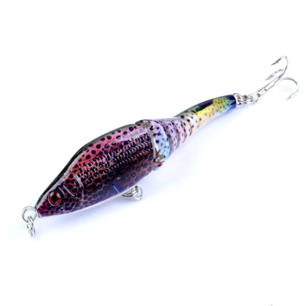 1 Uds. Señuelo de Pesca Minnow 9g 10cm ojos 3D sección Multi articulada Wobbler Crankbait Lucio duro cebo Jerkbait Pesca de plástico - imagen 4