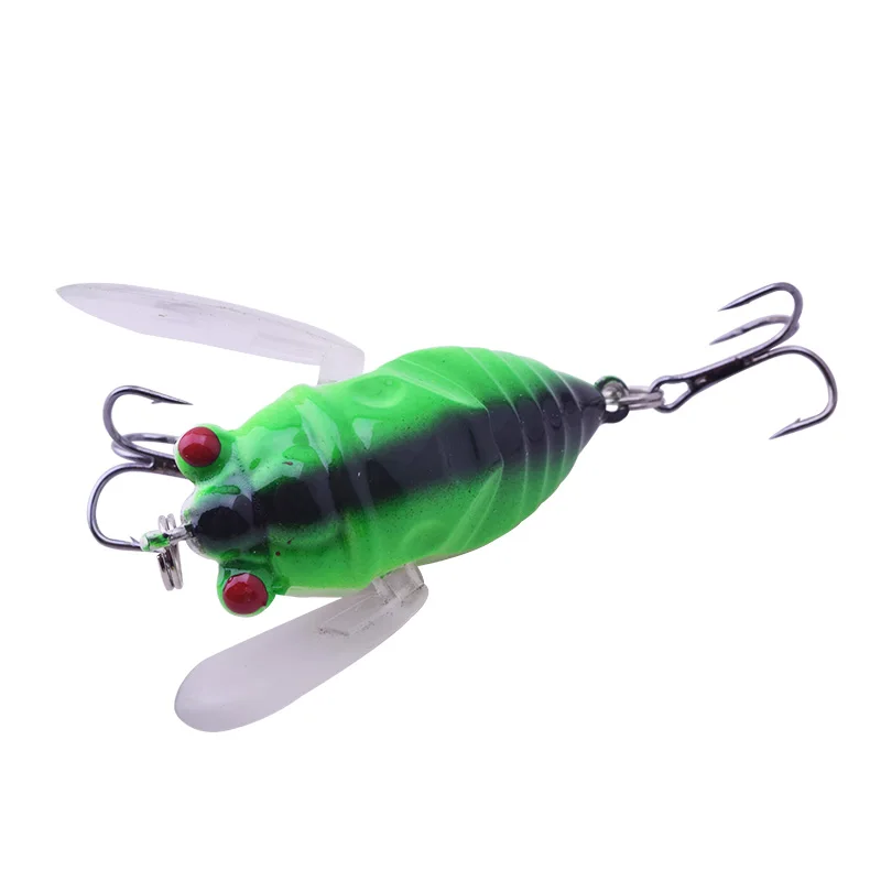 1 Uds. Señuelo de Pesca de insectos Topwater 4,7 cm 6g cebo duro Bass Crankbait plantilla voladora wobbler aparejos de Pesca cicada Pesca de carpa Pesca - imagen 3