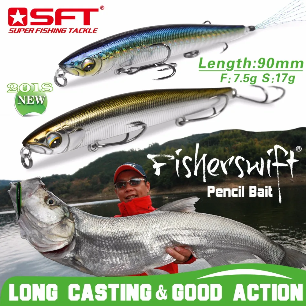 SFT 17g hundimiento lápiz Minnow 10g señuelos duros 4,3g flotante Isca cebo Artificial para Lucio trucha señuelo Wobblers palo señuelo de pesca - imagen 5