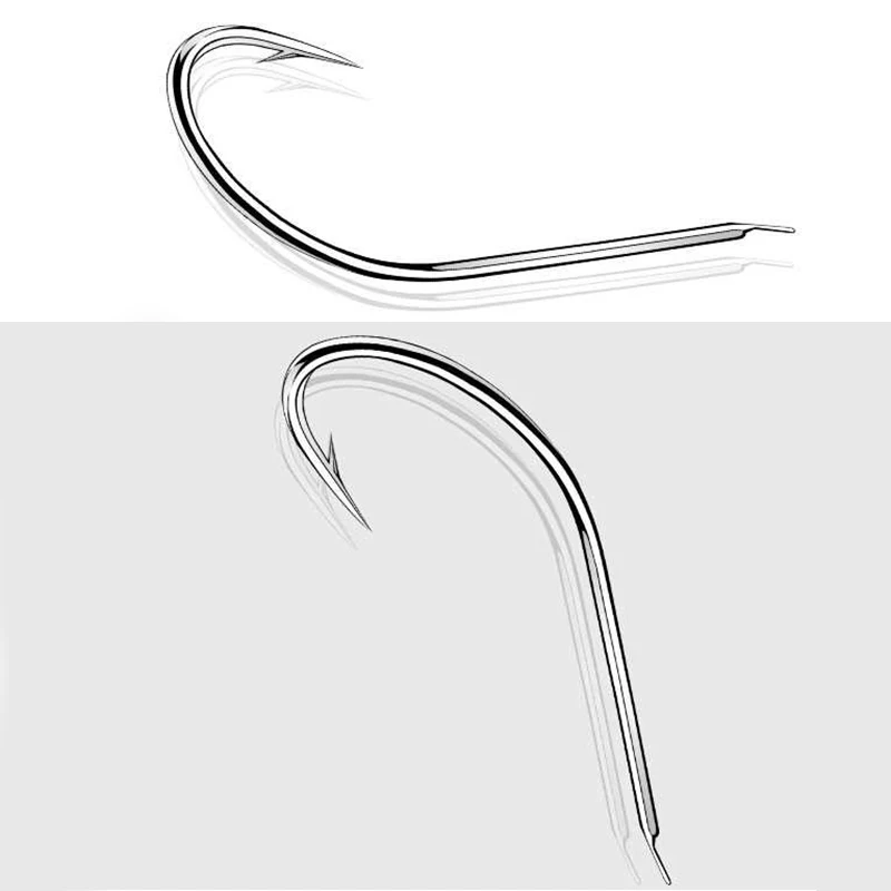 Iseama-anzuelo de pesca circular con ojos de carpa, anzuelo de pesca de acero al carbono, Japón, tamaño 1 # a 14 #, 100 unids/lote por bolsa - imagen 4